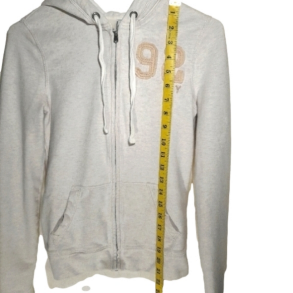 Abercrombie & Fitch NEW YORK 92 Hoodie Full Zip Womens Size Small wheat color - Picture 10 of 13